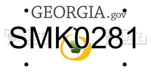 SMK0281 Georgia License Plate