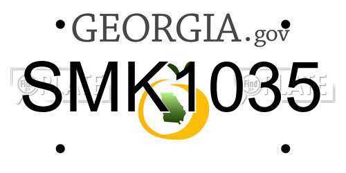 SMK1035 Georgia License Plate