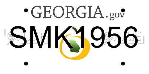 SMK1956 Georgia License Plate