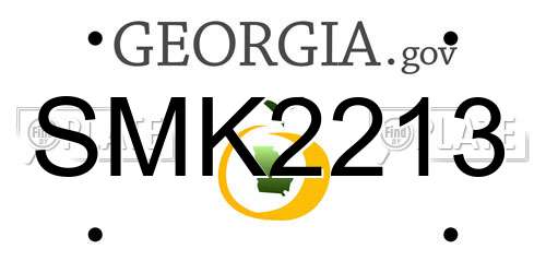 SMK2213 Georgia License Plate