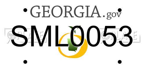 SML0053 Georgia License Plate