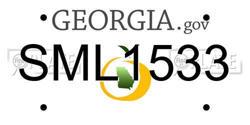 SML1533 Georgia License Plate