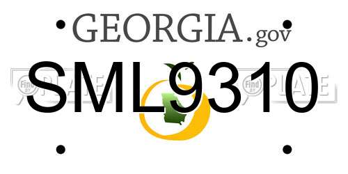 SML9310 Georgia License Plate