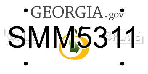 SMM5311 Georgia License Plate