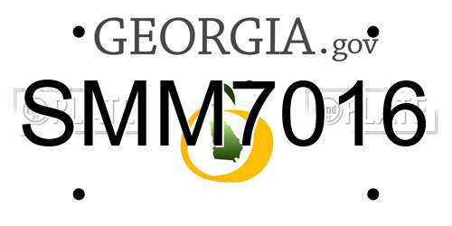 SMM7016 Georgia License Plate