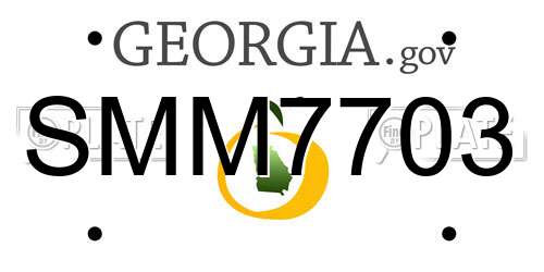 SMM7703 Georgia License Plate