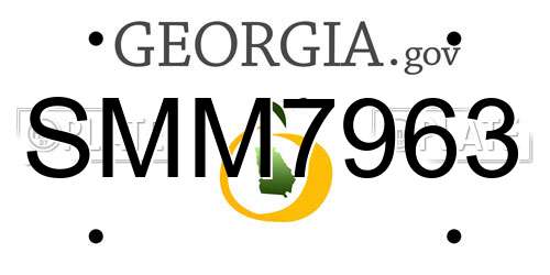 SMM7963 Georgia License Plate
