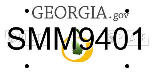 SMM9401 Georgia License Plate