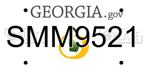 SMM9521 Georgia License Plate