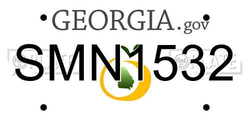 SMN1532 Georgia License Plate
