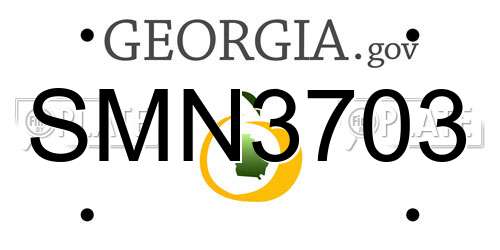 SMN3703 Georgia License Plate