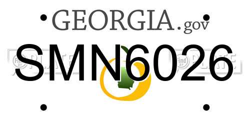 SMN6026 Georgia License Plate