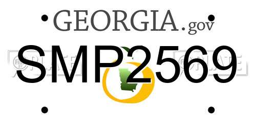 SMP2569 Georgia License Plate