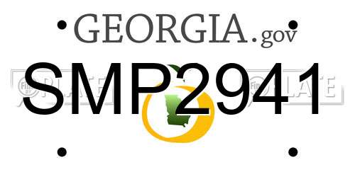 SMP2941 Georgia License Plate