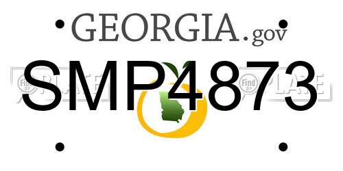 SMP4873 Georgia License Plate