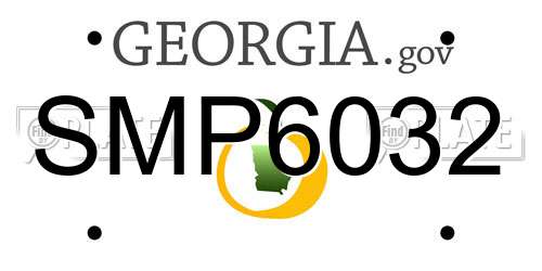 SMP6032 Georgia License Plate