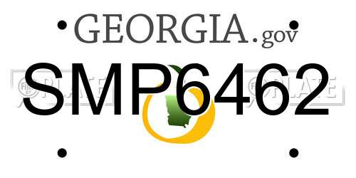 SMP6462 Georgia License Plate