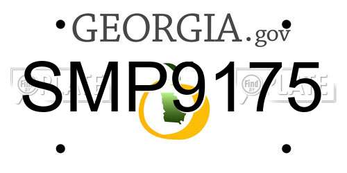 SMP9175 Georgia License Plate