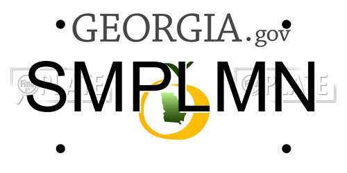 SMPLMN Georgia License Plate