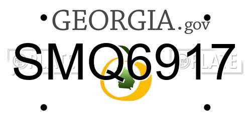 SMQ6917 Georgia License Plate