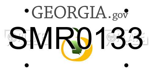 SMR0133 Georgia License Plate