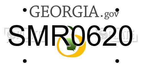 SMR0620 Georgia License Plate