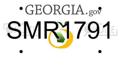 SMR1791 Georgia License Plate