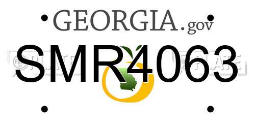 SMR4063 Georgia License Plate