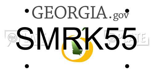 SMRK55 Georgia License Plate