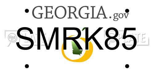 SMRK85 Georgia License Plate