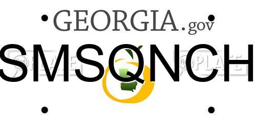 SMSQNCH Georgia License Plate
