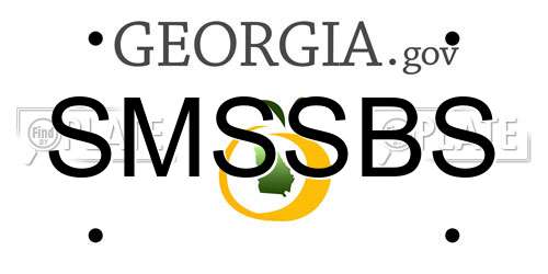 SMSSBS Georgia License Plate