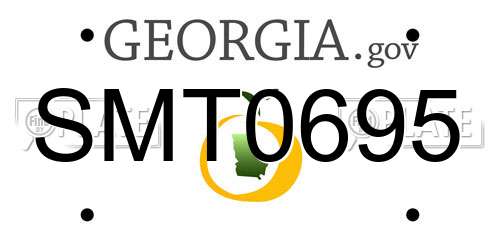 SMT0695 Georgia License Plate