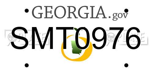 SMT0976 Georgia License Plate
