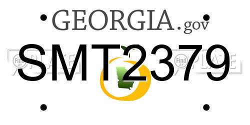 SMT2379 Georgia License Plate