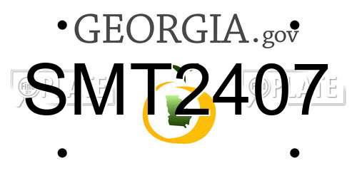 SMT2407 Georgia License Plate