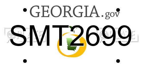 SMT2699 Georgia License Plate