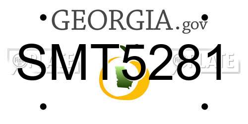 SMT5281 Georgia License Plate