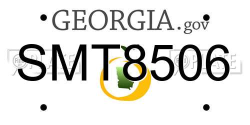 SMT8506 Georgia License Plate