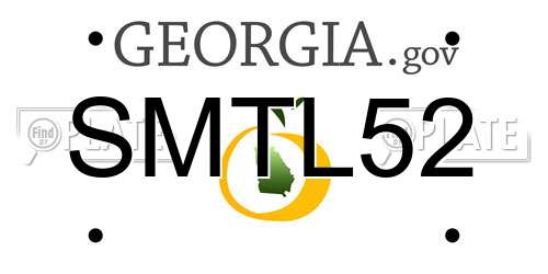 SMTL52 Georgia License Plate