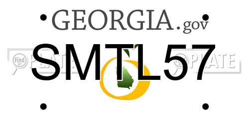 SMTL57 Georgia License Plate
