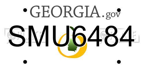 SMU6484 Georgia License Plate