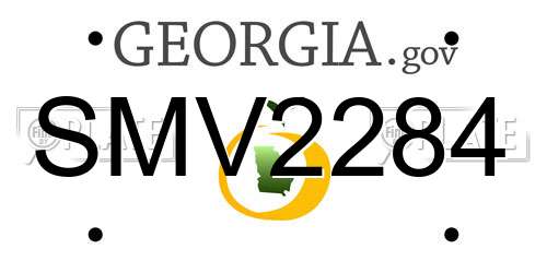 SMV2284 Georgia License Plate