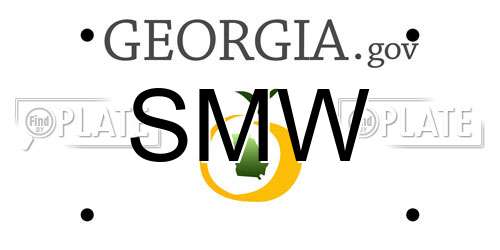 SMW Georgia License Plate