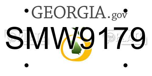 SMW9179 Georgia License Plate
