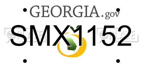 SMX1152 Georgia License Plate