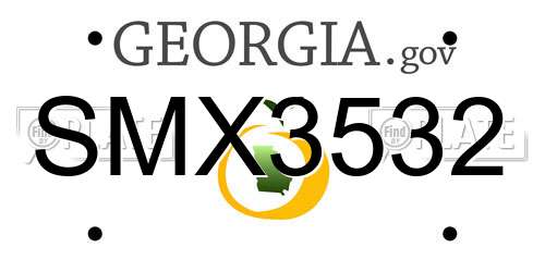 SMX3532 Georgia License Plate