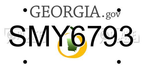 SMY6793 Georgia License Plate
