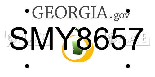 SMY8657 Georgia License Plate