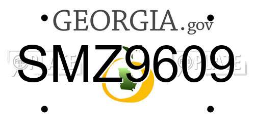 SMZ9609 Georgia License Plate